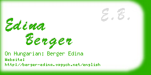 edina berger business card